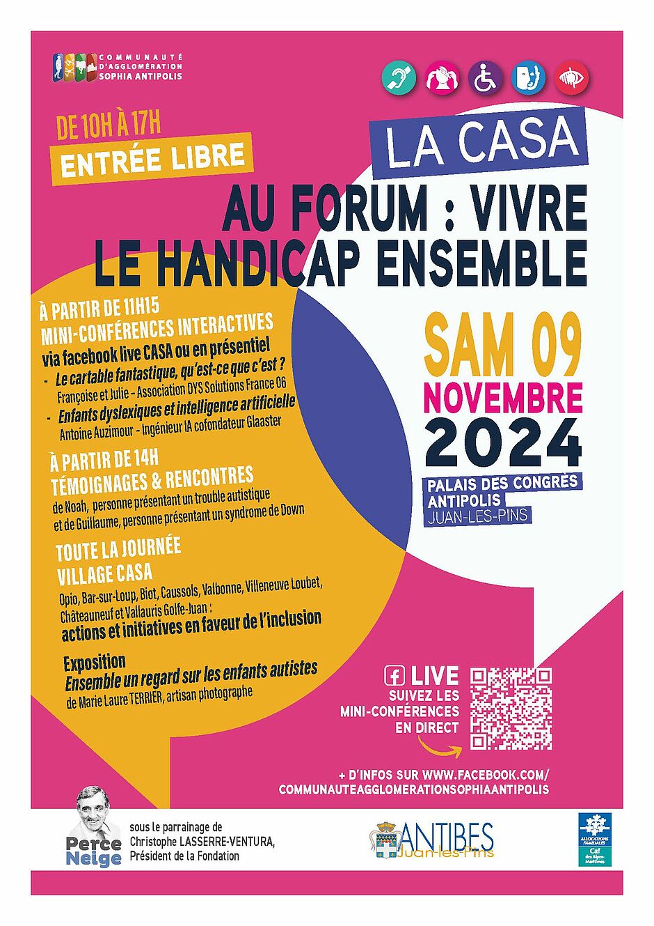 Affiche La CASA au Forum "Vivre le Handicap Ensemble"