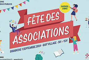 Affiche de la fête des associations sur Biot