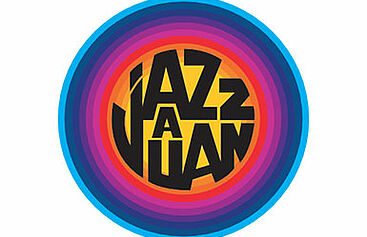 Logo en forme de disque de Jazz à Juan