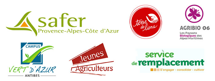 Un partenariat actif avec tous les organismes agricoles Chambre d’Agriculture, SAFER, Campus vert d’Azur, Agribio 06, jeunes Agriculteurs