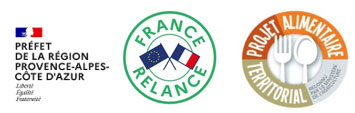 Logo de la préfecture de la région Provence Alpes Côte d'Azur , de France relance & Projet alimentaire territorial